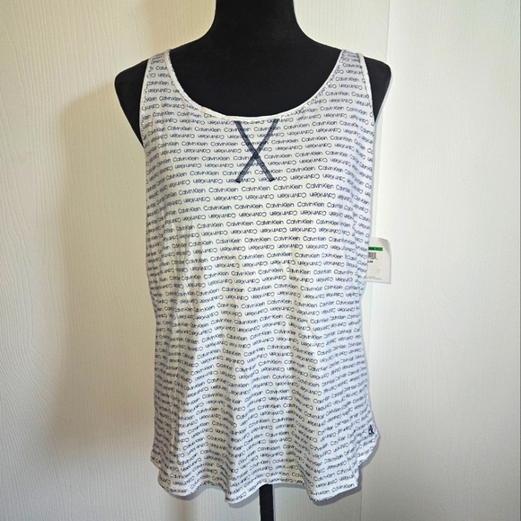 😴 Calvin Klein Sleepwear Racerback Tank Top - Size Large NWT - Picture 1 of 8